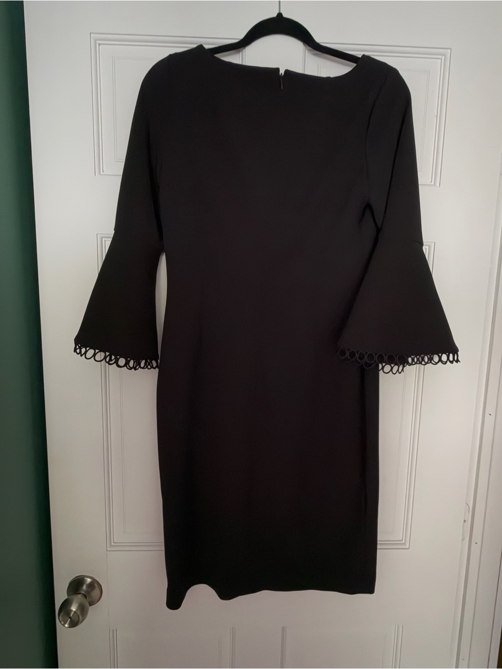 Calvin Klein Black Bell-Sleeve Shift Dress